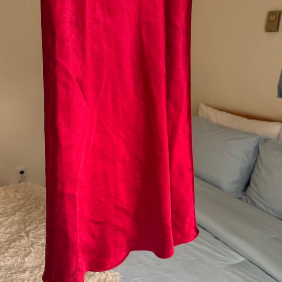 VINTAGE red lace/mesh babydoll midi slip lingerie dress - Picture 4 of 8